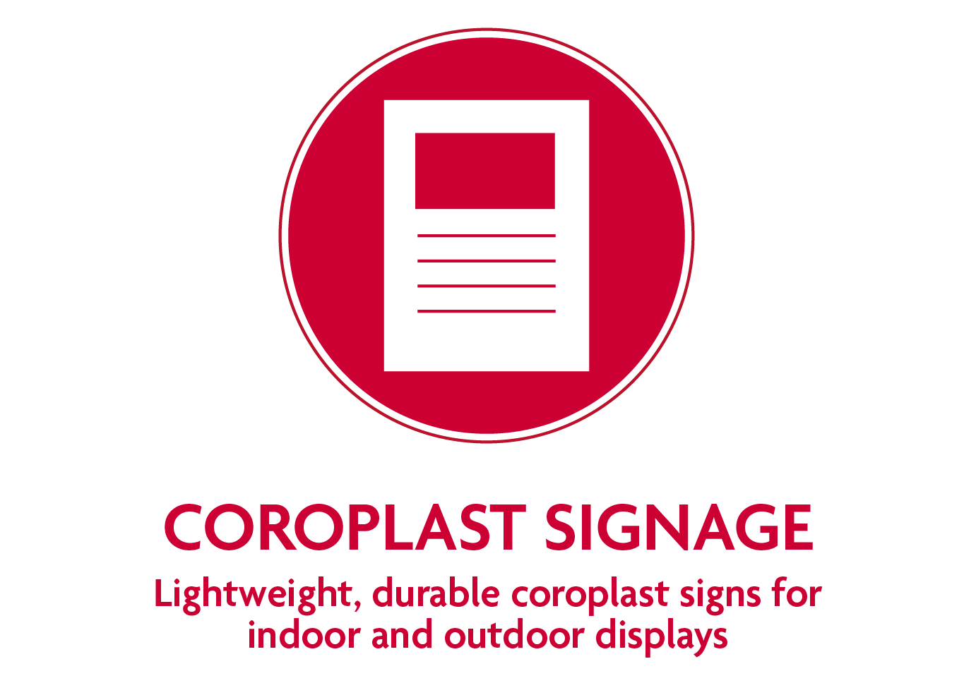 Coroplast Signs